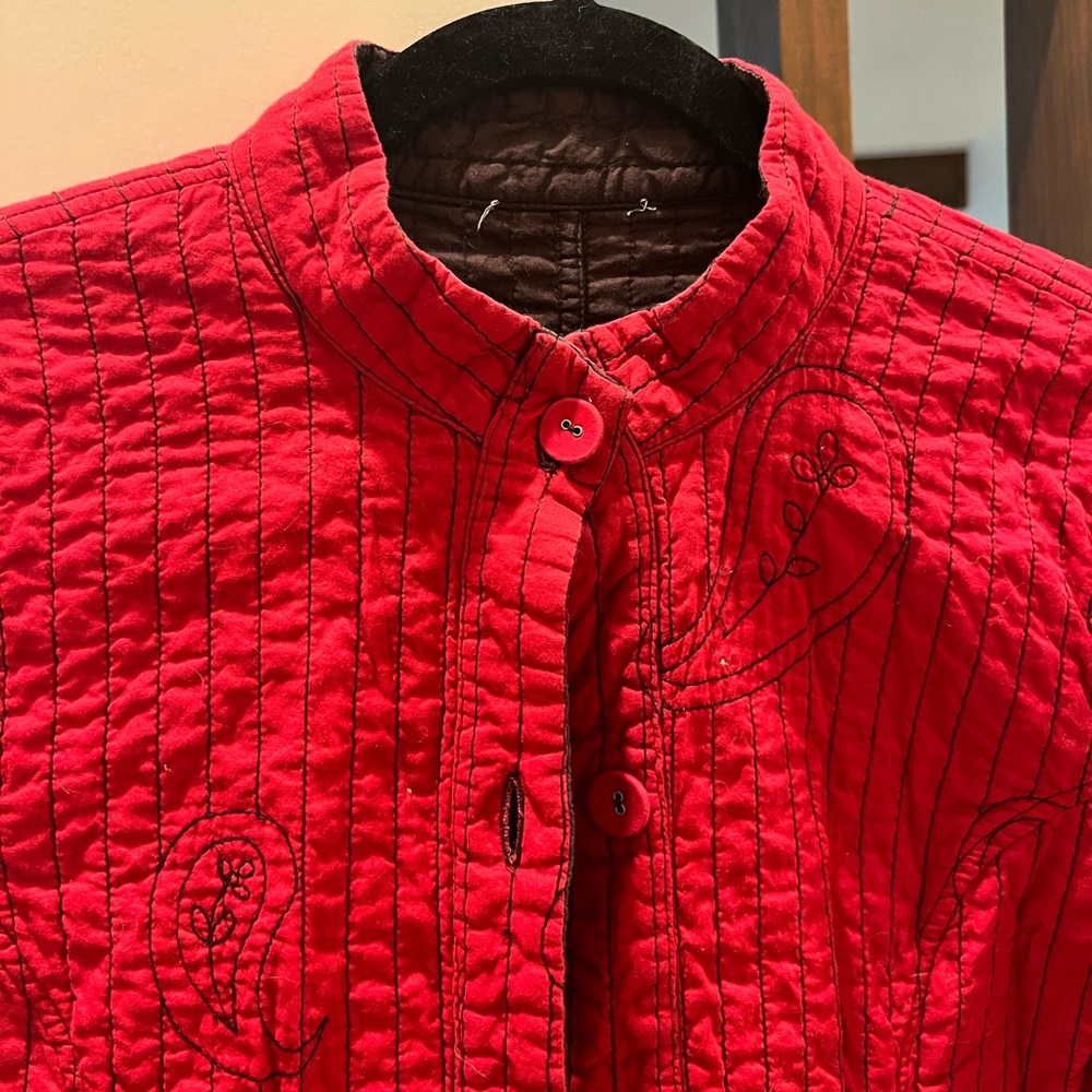 Reversible paisley quilted womens Jacket